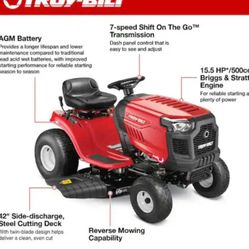 Pony 42 in. 15.5 HP Briggs and Stratton 7-Speed Manual Drive Gas Front Engine Riding Lawn tractor