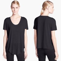 Helmut Lang Luxury kinetic jersey scoop neck tee T-shirt size P petite XS