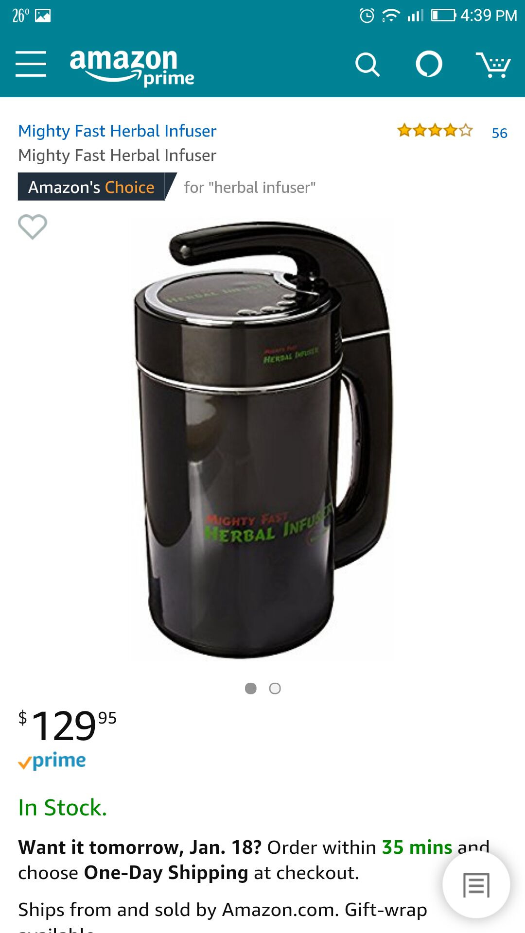 Brand new Mighty fast herbal infuser