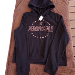 Women’s Aeropostale Black Hoodie Size Large Brand New With Tags