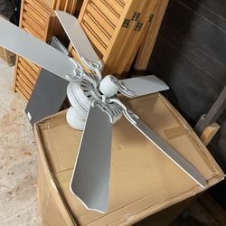White Ceiling Fan Like New Home Renovation Remodel Fixer