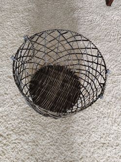 Never used basket for blankets. Living room decor