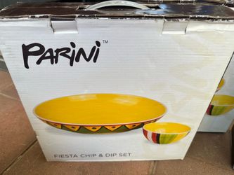 Parini chip and dip set yellow