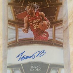 NBA Panini Select Cleveland Cavaliers Chicago Bulls Isaac Okoro Autographed Insert Card