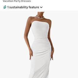 Long White Fitted Dress