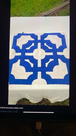 Blue And White Decorative Pillow Cover