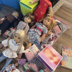 Lots Of American Girl Dolls And Accessories!