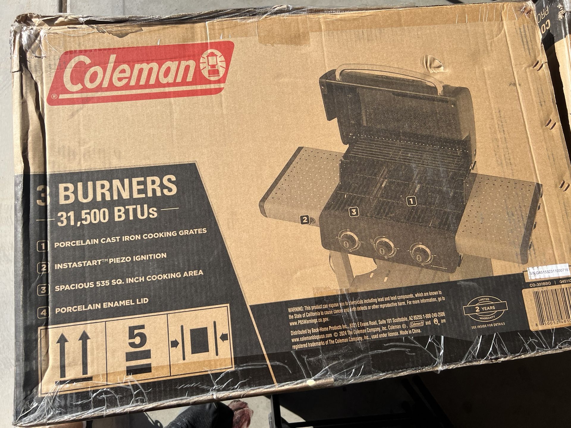 Coleman Cookout 3-Burner Propane Gas BBQ Grill