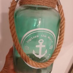 Nautical Glass Jars with Rope Handles
