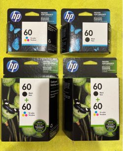 Genuine HP 60 Ink Cartridge (Black & Tri-Color) - New Sealed Combo and Individual Pack