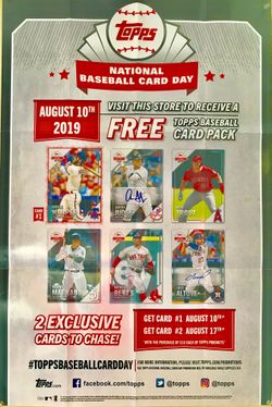 FREE Topps Baseball Cards!! Saturday, August 10th