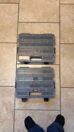 2 storage boxes plastic new
