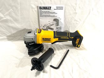 Brand new DeWalt 20V brushless 4-1/2” angle grinder with slide switch. Retails $180.
