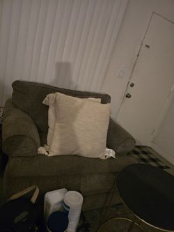 Two seater and single couch