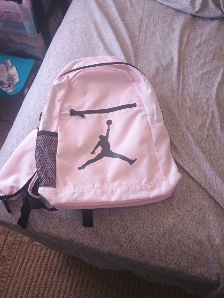 Pink Jordan backpack