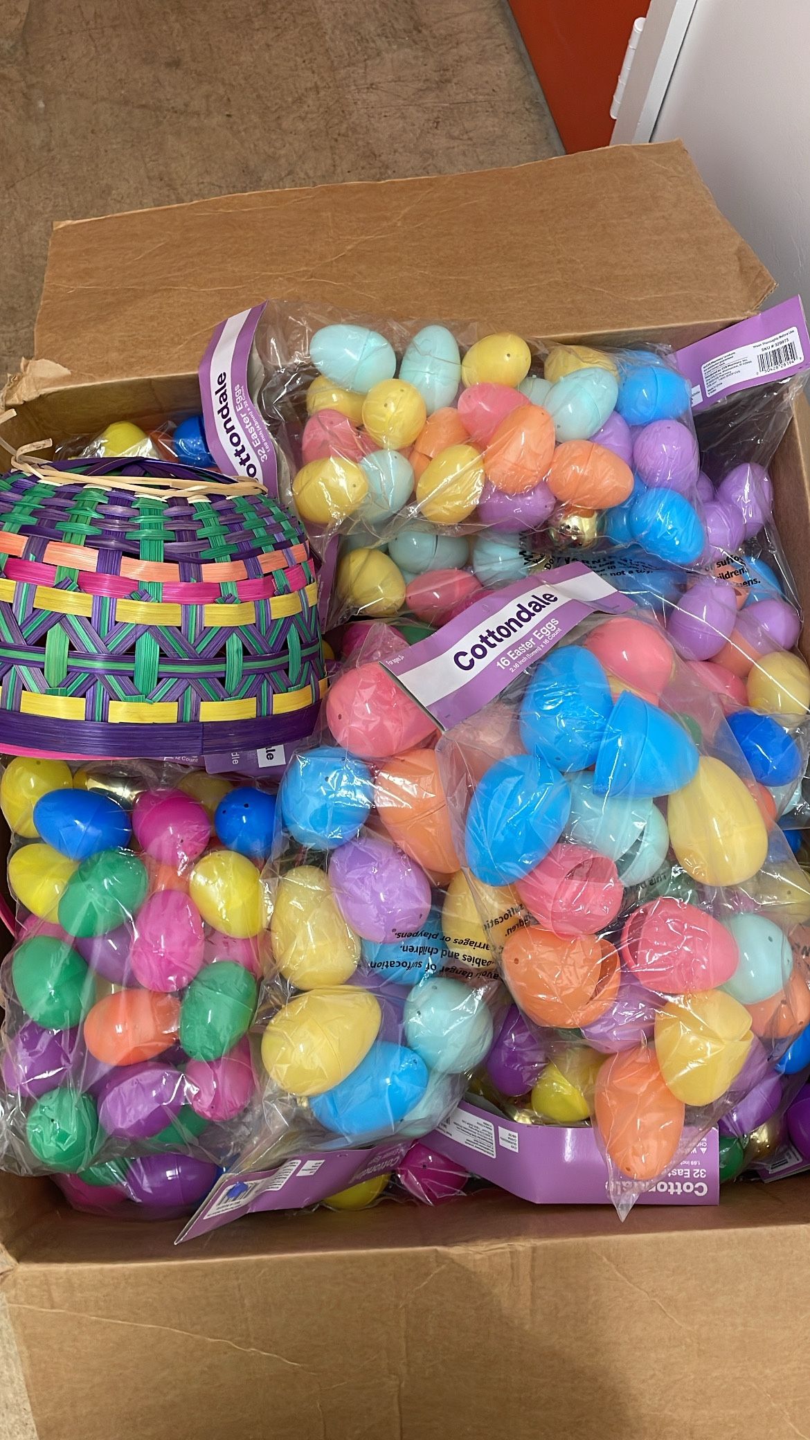 Easter Eggs And Baskets