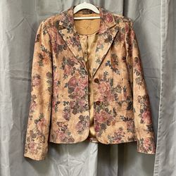 Provence D'amour Floral Leather Jacket