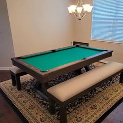 Rustic Dining Pool Table 