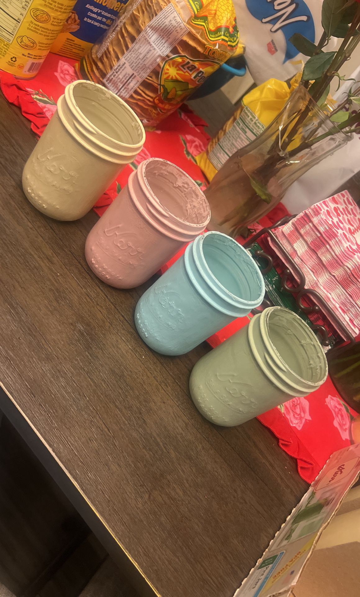 Mason Jars Easter Colors