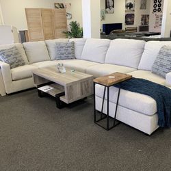 Ivory Sectional Sofa With Chaise 