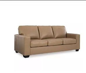 Broyhill Toffee Leather Sofa