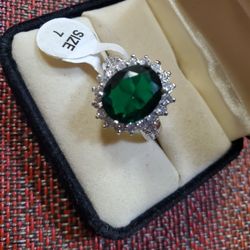 Sterling silver Jade Ring