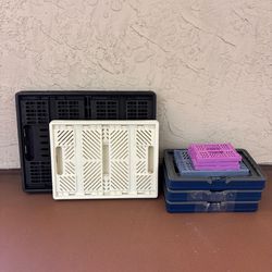 One Set of 9 Collapsible Baskets Basket Folding storage