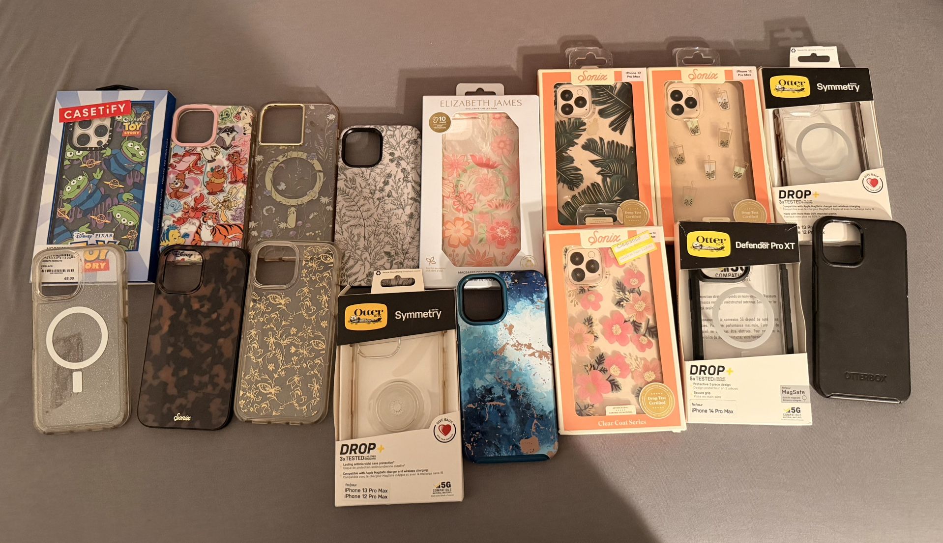 Assortment of iPhone 12/13 Pro Max Cases
