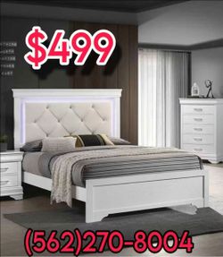 NEW QUEEN BED FRAME AND MATTRESS SET