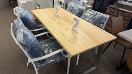 Wood Dining Table With Chairs