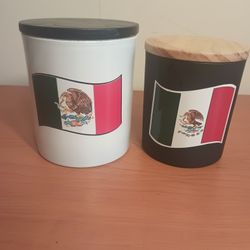 Mexican flag candles