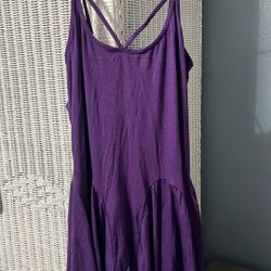 Sleeveless Purple Sun Dress
