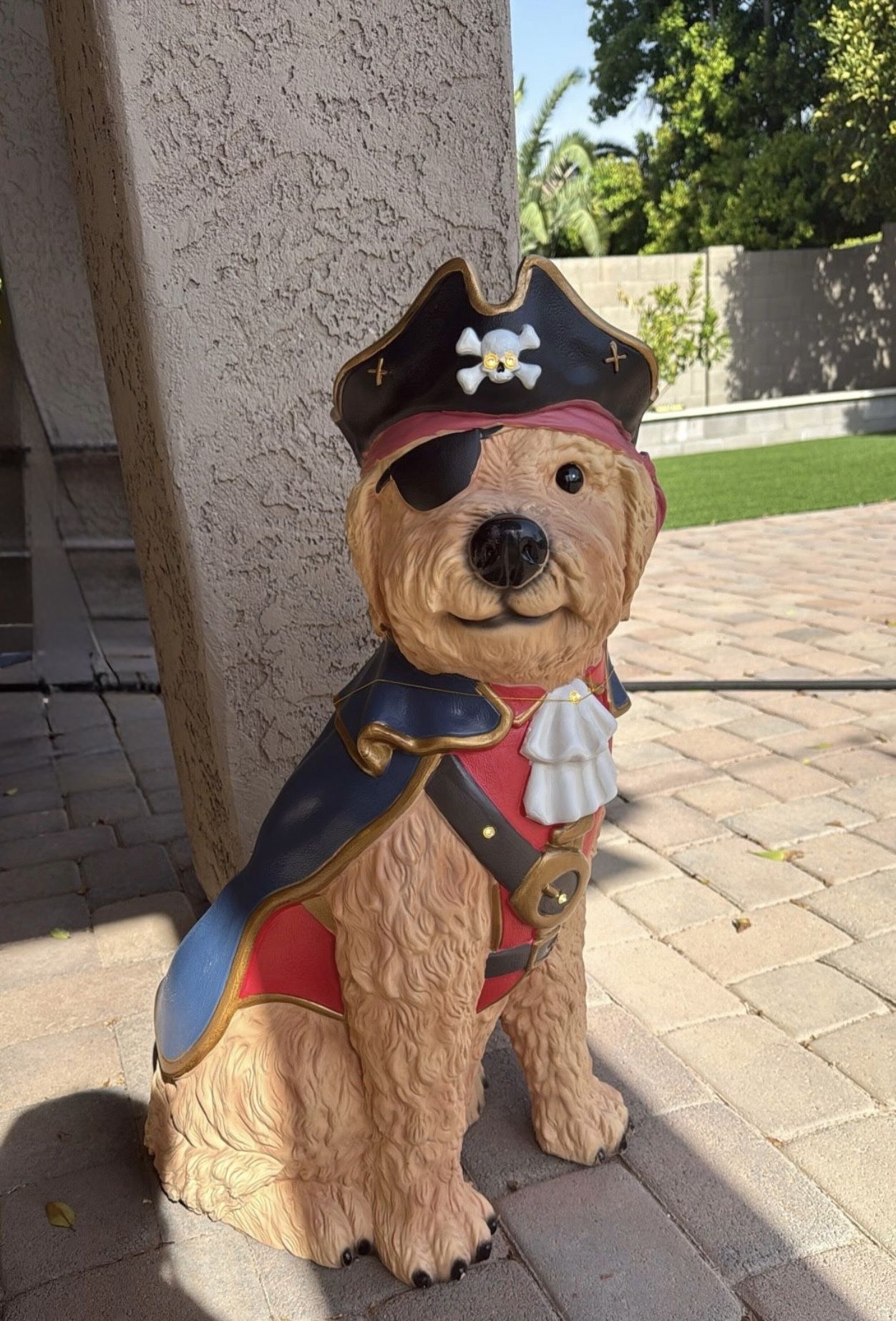 Halloween Led Vest Glowing Pirate Doodle Dog (Hard Plastic)