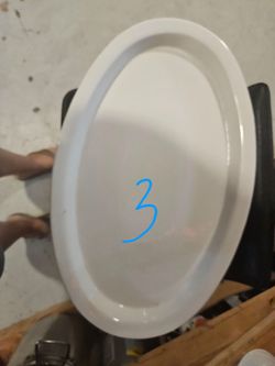 White Oval Ceramic Serving Platter