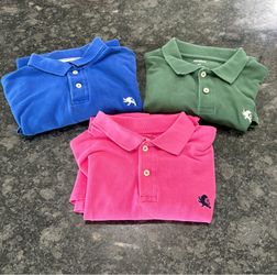Vintage Express Mens Medium Polo Short Sleeve Bundle Lot of 3