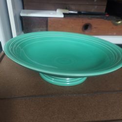 Rare Fiestaware 12 Inch Footed Green Compote
