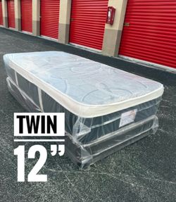 12” Twin Size Mattress Set – Firm Comfort– Available Today 🚚
