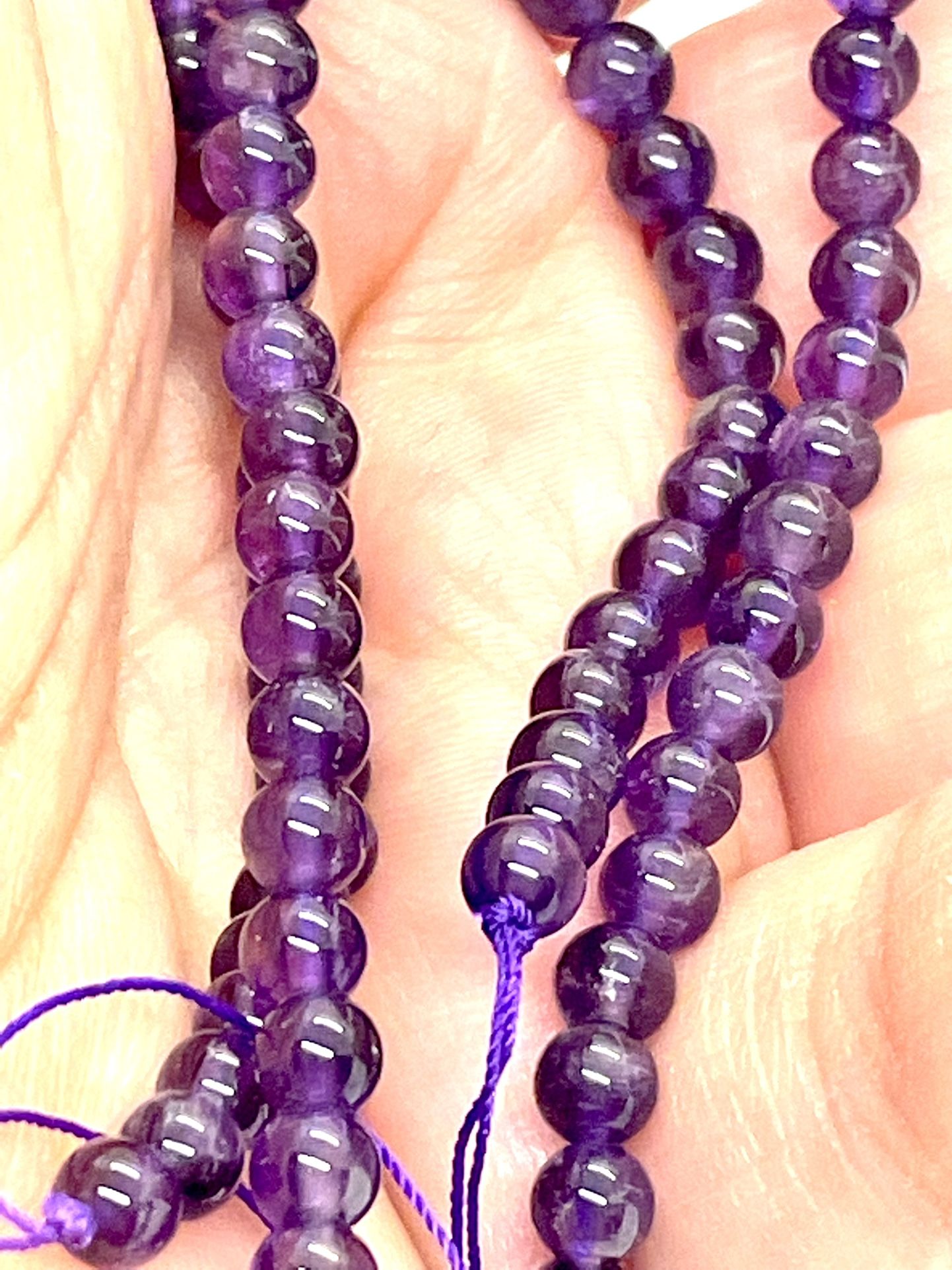 15.5 Inch Strand of Amethyst Beads