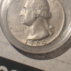 USA 🇺🇸🔊 SILVER QUARTER 1964 D In Great Shape 