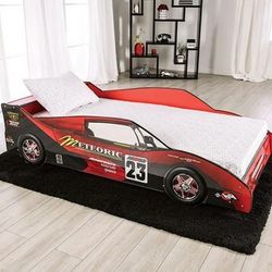 Red Race Car Twin Bed Frame 