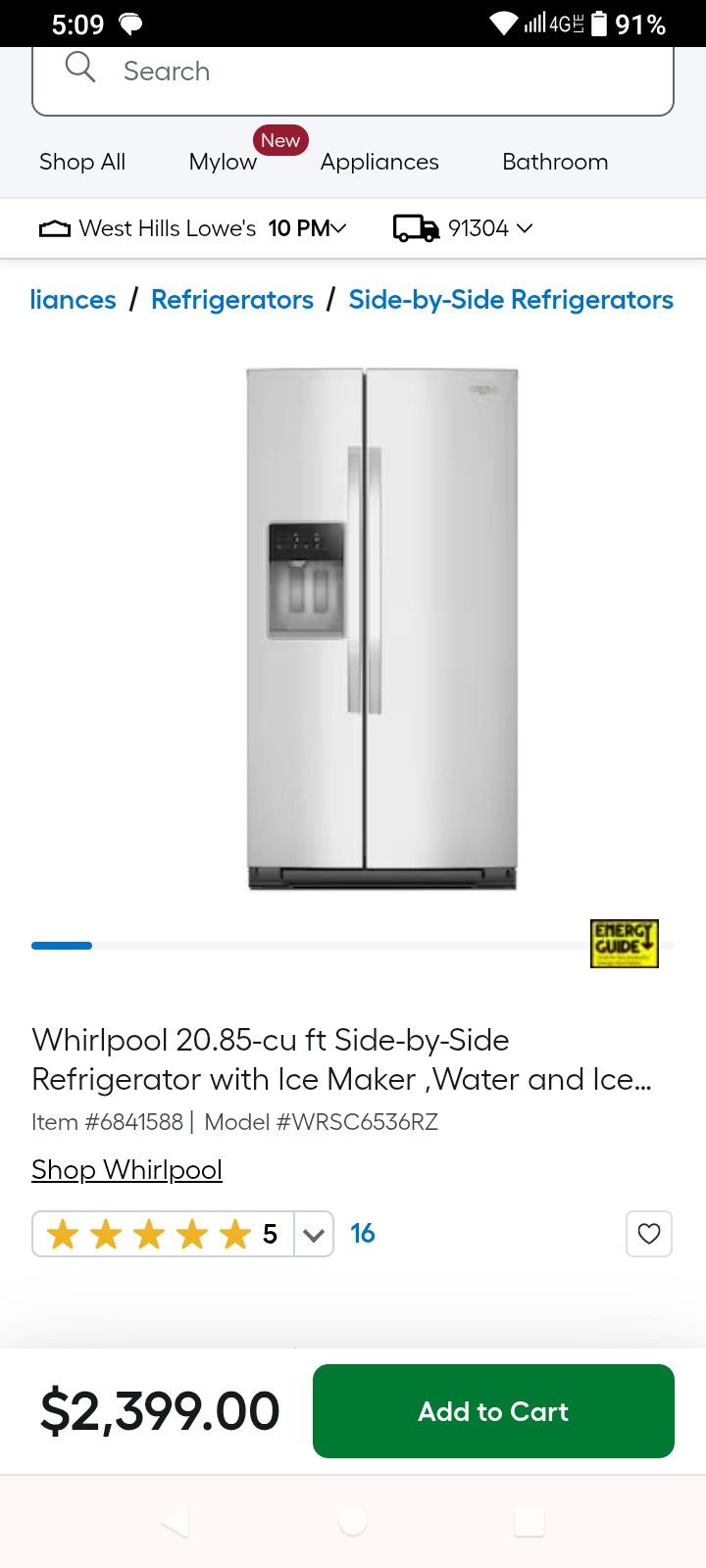 Whirlpool Refrigerator With Ice Maker
