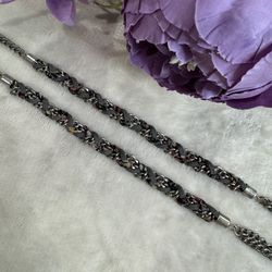 American Eagle Silver Braided Boho Necklace