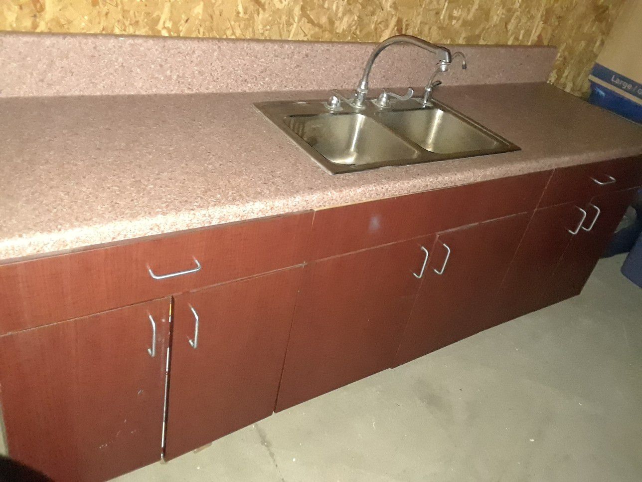 Kitchen cabinets with sink