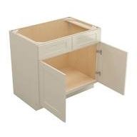 White - 36"W Sink Base Cabinet