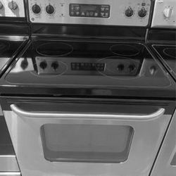 Ge glasstop stove stainless 