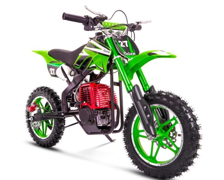 Gogogomoto 49cc Dirt Bike For Kids, 4-Stroke Mini Dirt Bike Pit Bike For Kid Off Road Gas Motorcycle For Child 8-14 Green