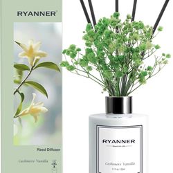 3 boxes of Reed Diffuser Set,5.1 fl oz Cashmere Vanilla Scent Diffuser with Sticks Home Fragrance Reed Diffuser with Essential Oil for Bathroom Shelf 