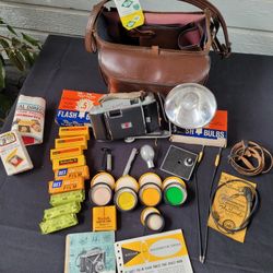 Kodak Tourist II Camera with 9 Unopened Film Packs + More