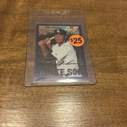Chicago White Sox Tim Anderson 2016 Topps Heritage Purple Auto Parallel