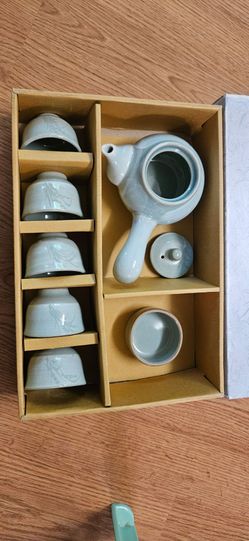 NEW Korean celadon tea set.